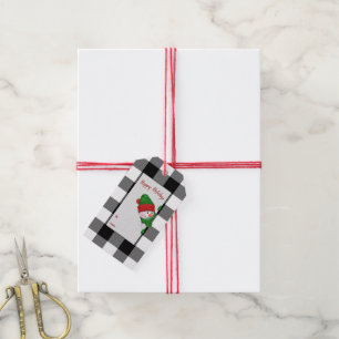 Buffalo Plaid and snowman Gift Tags