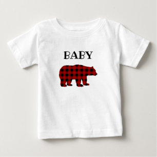 Buffalo Plaid Baby Bear T-Shirt