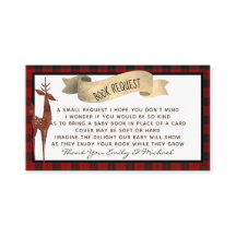 Buffalo Plaid Baby Shower Book Request Poem
