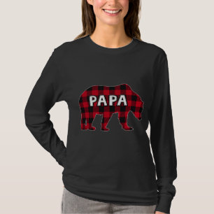 Buffalo Plaid Bear Christmas Pajama Matching Famil T-Shirt