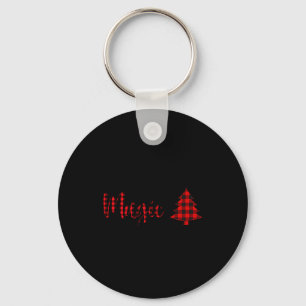 Buffalo Plaid Believe In The Magic Of Christmas Ba Keychain