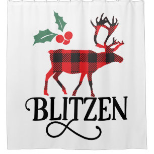 Buffalo Plaid Blitzen Reindeer