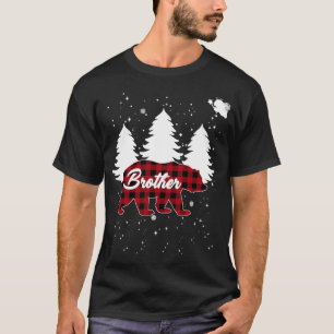 Buffalo Plaid Brother Bear Christmas Tree Pajama F T-Shirt