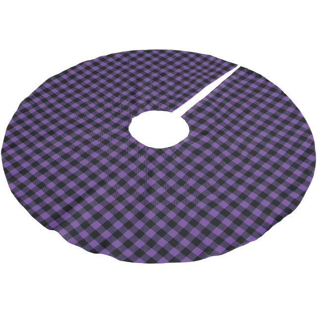 Buffalo Plaid Brushed Polyester Tree Skirt (Angled)