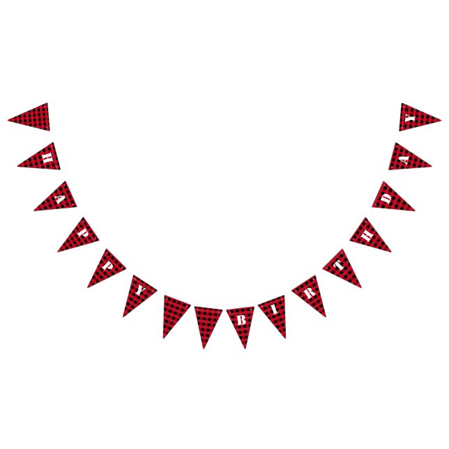 Buffalo plaid bunting flags (All)