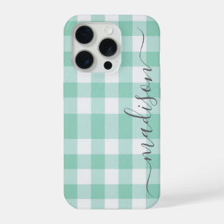 Buffalo Plaid Check Calligraphy iPhone Case