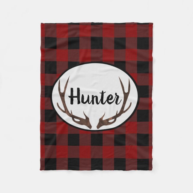 Buffalo Plaid Check Lumberjack Fleece blanket (Front)