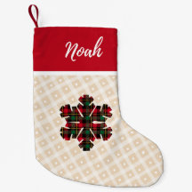 Buffalo plaid check script christmas name rustic