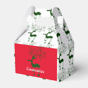 Buffalo Plaid Christmas Deer Thunder_Cove  Favor Box