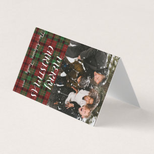Buffalo plaid Christmas Folded Holiday Card