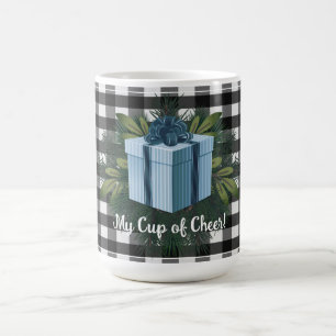 Buffalo Plaid Christmas Gift Blue Coffee Mug