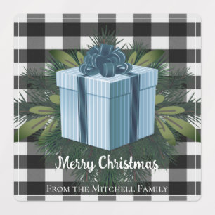 Buffalo Plaid Christmas Gift   Blue Holiday