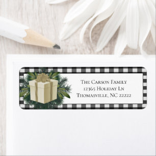 Buffalo Plaid Christmas Gift   Gold