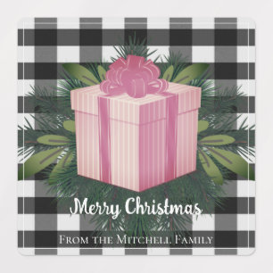 Buffalo Plaid Christmas Gift   Pink Holiday