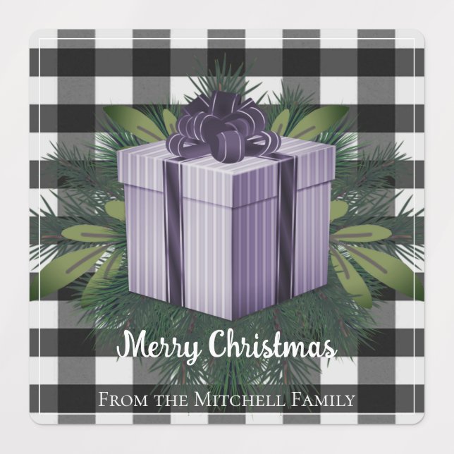 Buffalo Plaid Christmas Gift | Purple Holiday (Design 1)