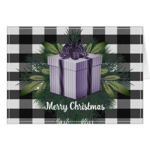 Buffalo Plaid Christmas Gift Purple Holiday