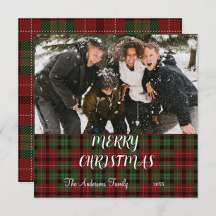 Buffalo plaid Christmas   Holiday Card
