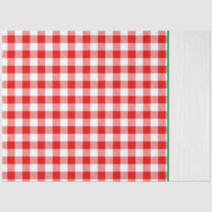 Buffalo Plaid Christmas Holiday Two Tone Red Green Tissue Paper
