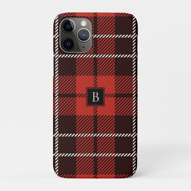 Buffalo Plaid Christmas Red White Black Patterned Case-Mate iPhone Case (Back)