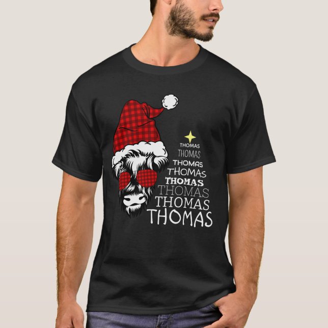 Buffalo plaid COOL Christmas tree T-Shirt (Front)