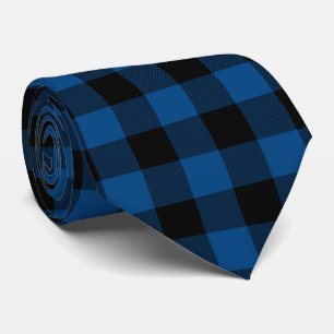 Buffalo Plaid Cravate Bleu Et Noir