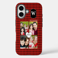 Buffalo Plaid Custom Monogram 4-Photos 