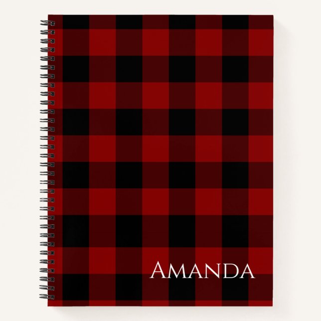 Buffalo Plaid Custom Notebook (Front)