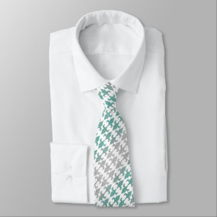 Buffalo Plaid Damask Mint Green Ombre Shade Fleur Tie