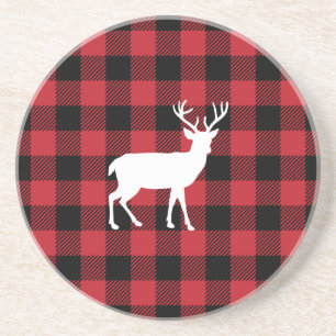 Buffalo Plaid - Deer Coaster