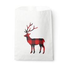 Buffalo Plaid Deer | Favour Bags
