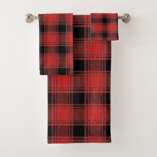 Buffalo Plaid Design Bath Towel Set