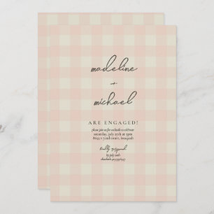 Buffalo Plaid Engagement Party Invitation