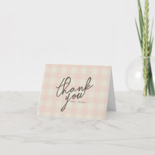 Buffalo Plaid Engagement Party Thank You Card