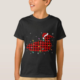 Buffalo Plaid Family Matching Loon Bird Christmas  T-Shirt