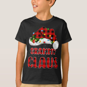 Buffalo Plaid Family Matching Santa Grammy Claus C T-Shirt