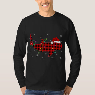 Buffalo Plaid Family Matching Whale Shark Christma T-Shirt