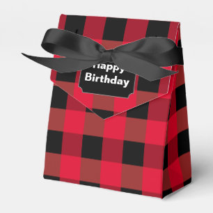 Buffalo plaid favor box