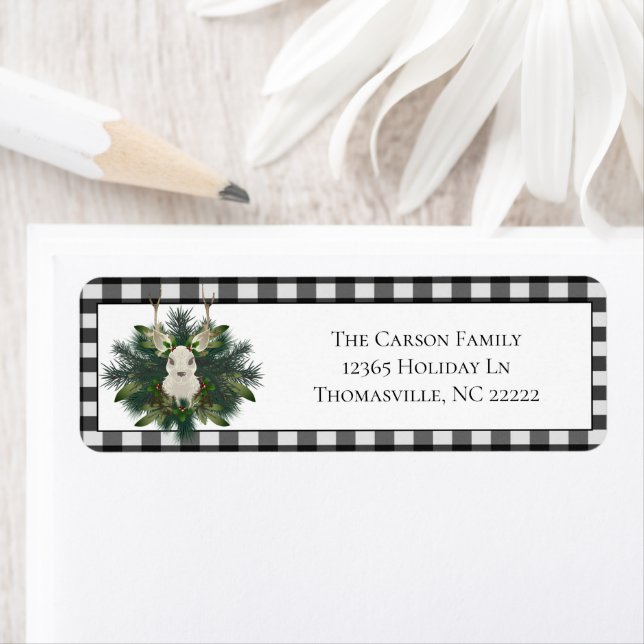 Buffalo Plaid Festin Reindeer Noël (En situation)