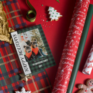 Buffalo plaid Flat Holiday Card