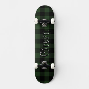 Buffalo Plaid Green Tartan Scottish Plaid Pattern Skateboard