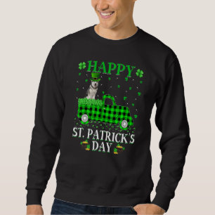 Buffalo Plaid Green Truck Alaskan Malamute St. Pat Sweatshirt