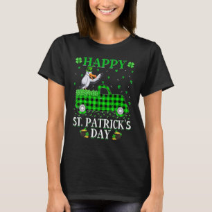 Buffalo Plaid Green Truck Albatross Bird St Patri T-Shirt