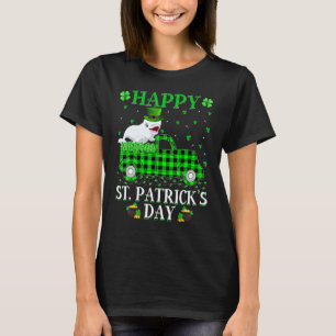Buffalo Plaid Green Truck Beluga Whale Fish St Pat T-Shirt