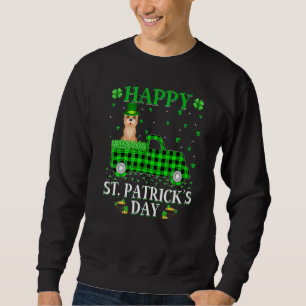 Buffalo Plaid Green Truck Cairn Terrier Dog St Pat Sweatshirt