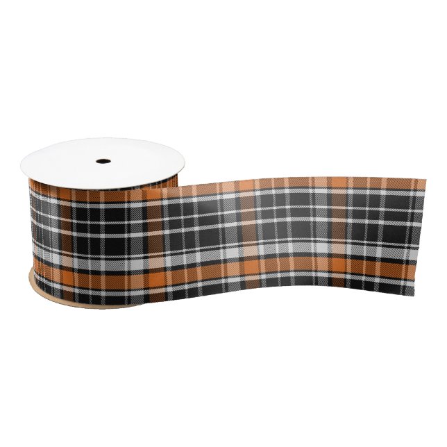  Buffalo Plaid Halloween Pattern Satin Ribbon (Spool)