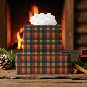Buffalo Plaid Holiday Rustic Gingham  Wrapping Paper