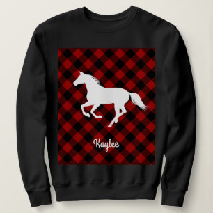 Buffalo Plaid Horse Lover (Not So) Ugly Sweater