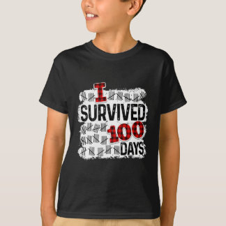 Buffalo Plaid I Survived 100 Days Of School Studen T-Shirt
