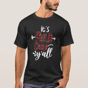 Buffalo Plaid It's Field Day Y'all Teacher T-Shirt