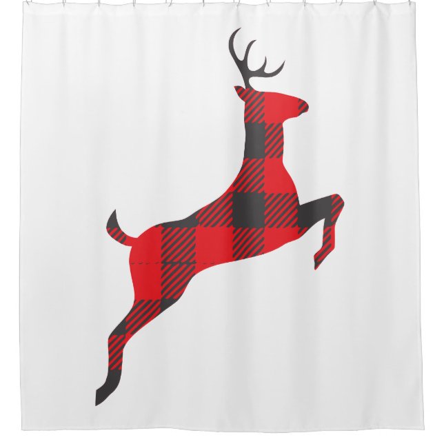 Buffalo Plaid Jumping Deer Christmas (Front)